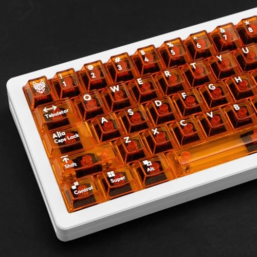 Crystal Orange Keycaps - USB-C