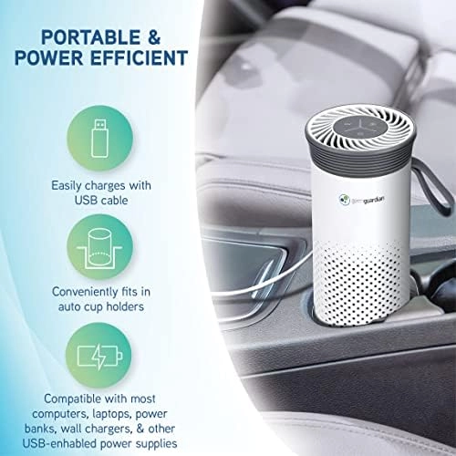 2-in-1 Portable Allergen Air Purifier - UV-C 7"