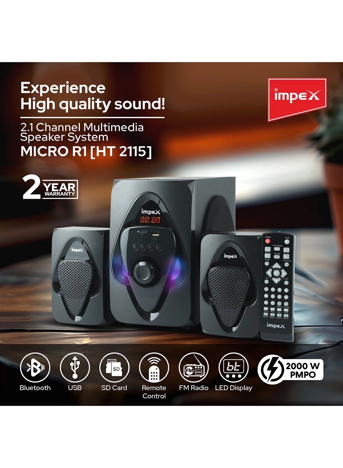 MICRO R1 - 2.1 Channel 2000 W