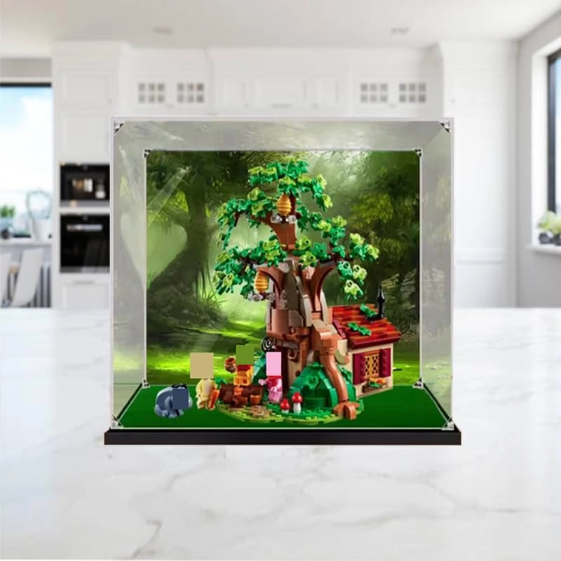 Display Case for LEGO Winnie the Pooh 21326 - Acrylic + Wood-Plastic Composite