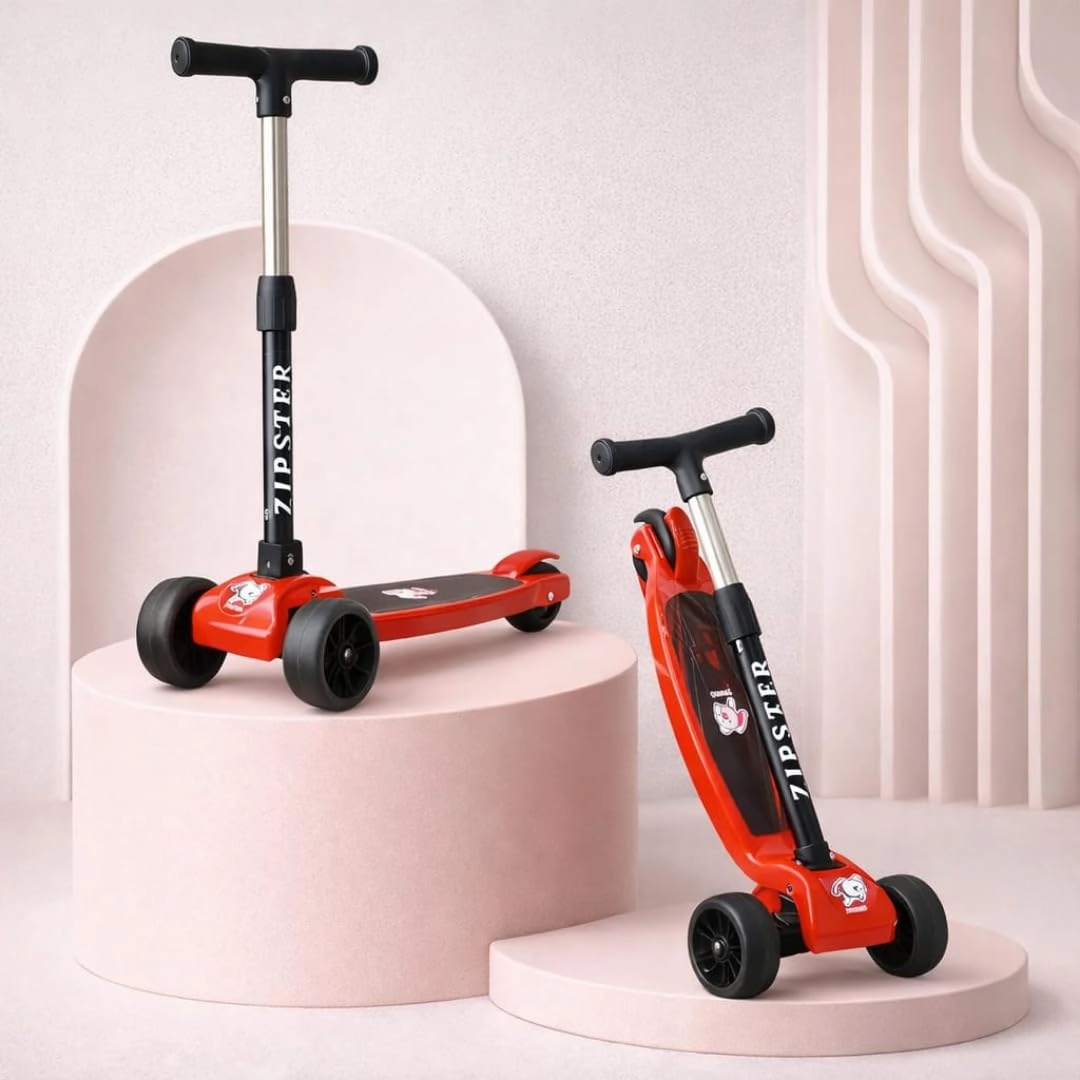 Storio, wecare@storio.in Zipster 3-Wheel Kick Scooter – Foldable LED