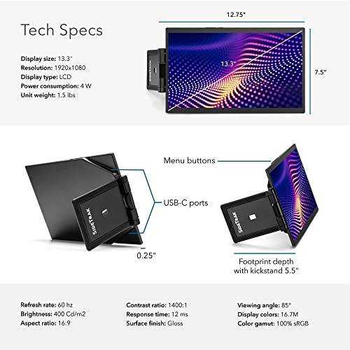 Swivel Pro - STTLGL13BL 13.3" 1920x1080