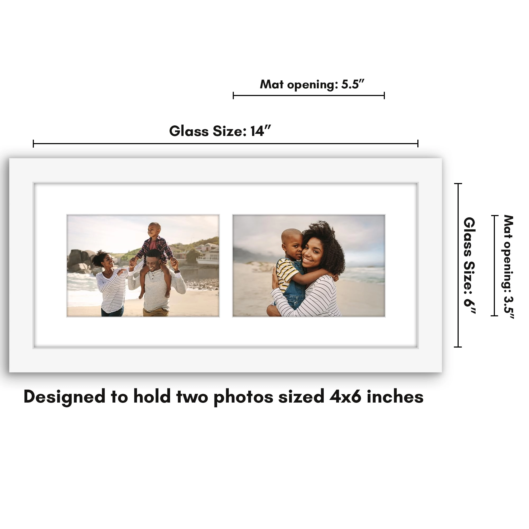 Hinged Double Picture Frame - 4X6 2