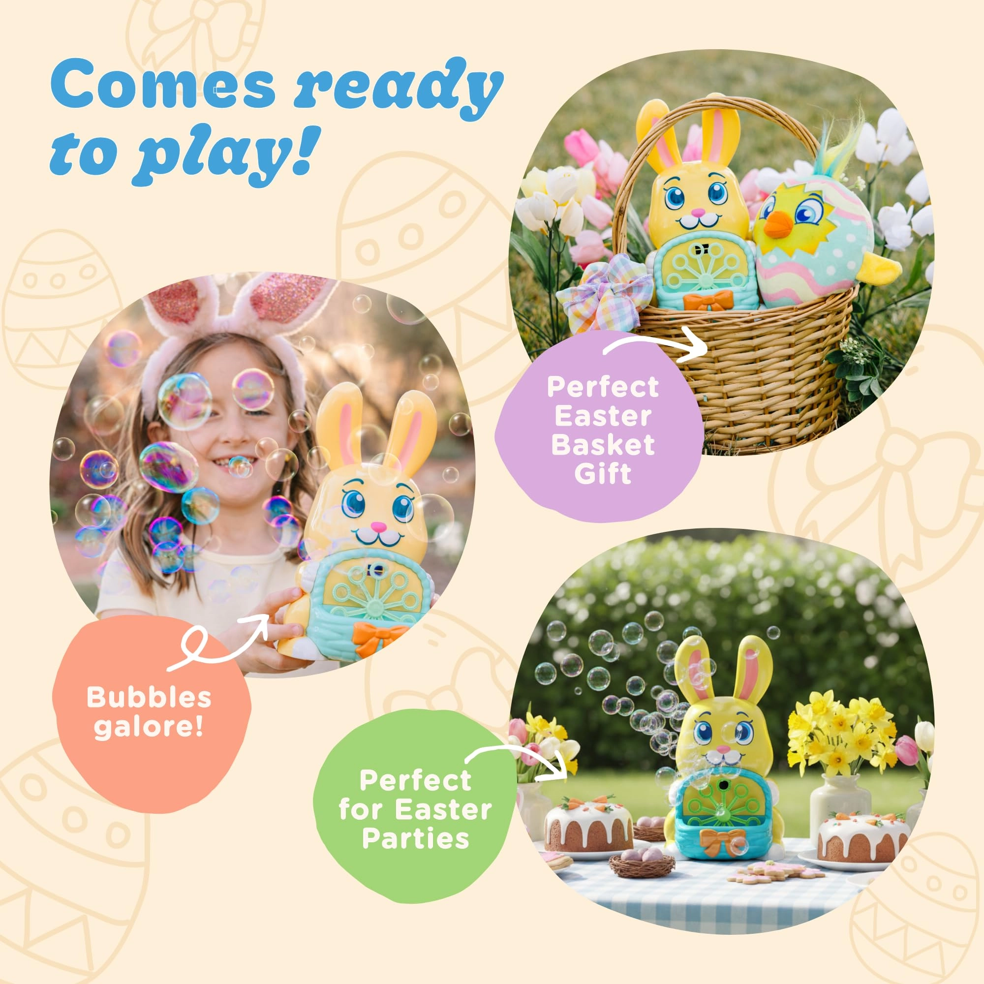 move2play Easter Bunny Bubble Blower - 1-4 years+