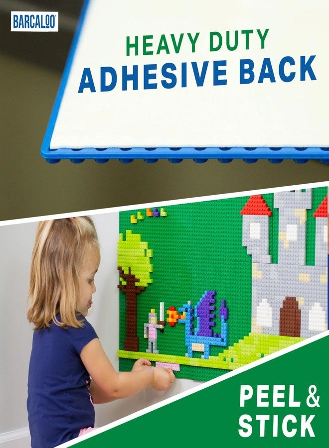 Peel and Stick Self Adhesive Baseplates Mat - 10x10 Inch 4 Pack