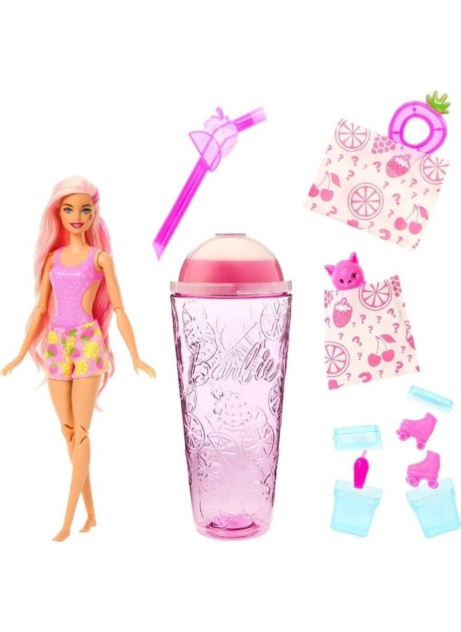 Barbie Pop Reveal Fruit Series - Strawberry Lemonade Drink Cup-Inspired Packaging