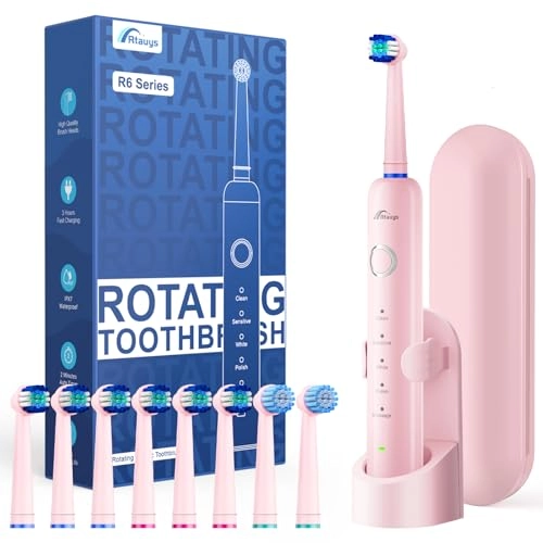 Sonic Electric Toothbrush - 8 Heads Travel Case Light Blue