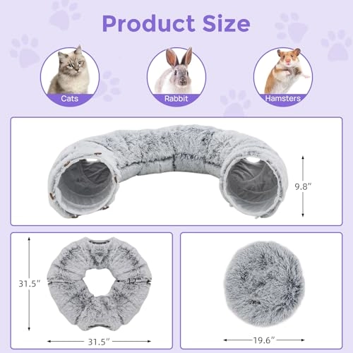 Cat Tunnel - 80L x 80W x 25.9H centimeters Plush