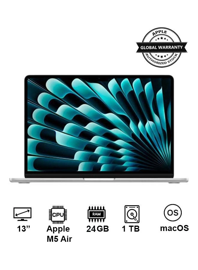 Apple MacBook Air MDHG4AB - 13'' M5 Air | 10-Core CPU 10-Core GPU 24 GB DDR4 1 TB SSD