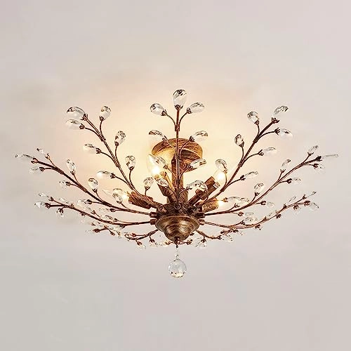 5-Lights Crystal Chandelier - Dimmable