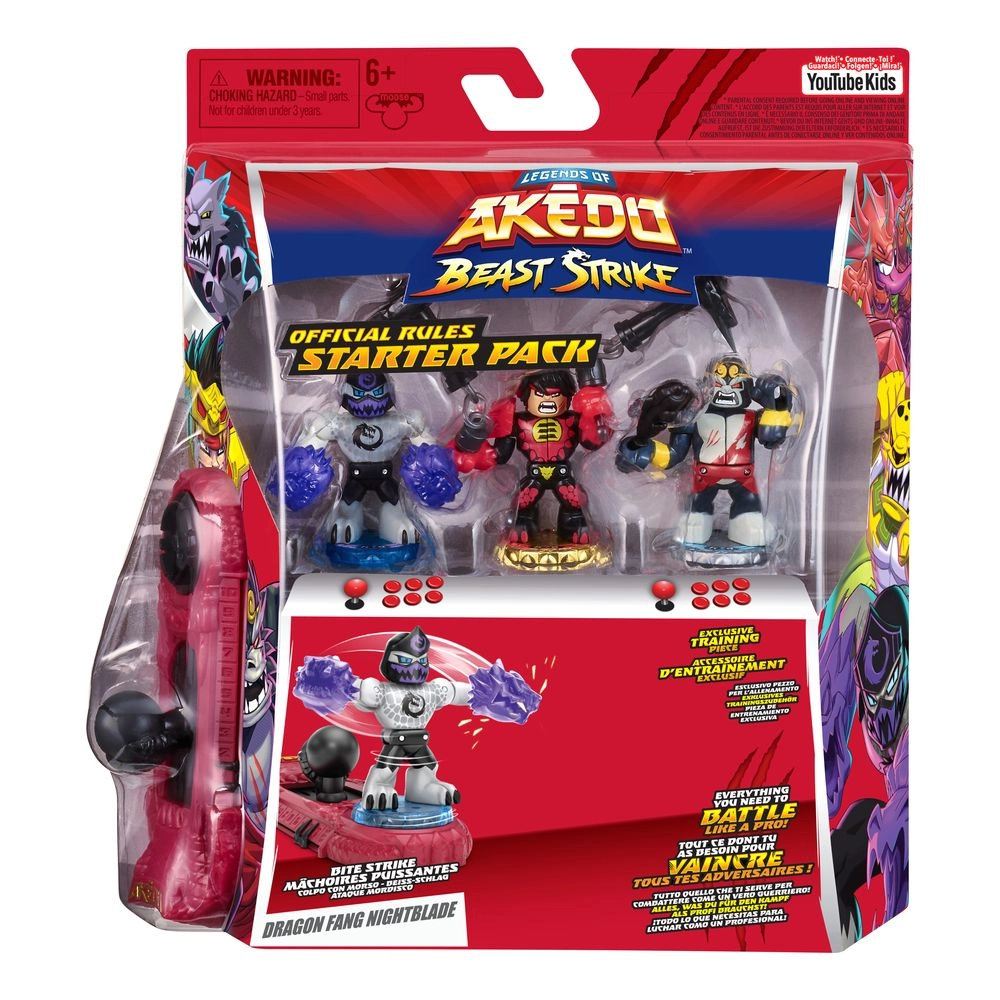 AKEDO Beast Strike - Epic Warrior King Gokong + Ultra Rare Warrior Dragonclaw Chux + Legendary Warrior Dragon Fang Nightblade (15233) 3 pcs