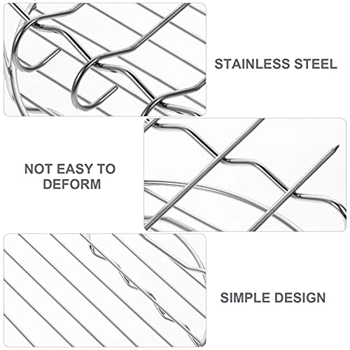 steaming rack - Stainless Steel 2pcs + grill rack