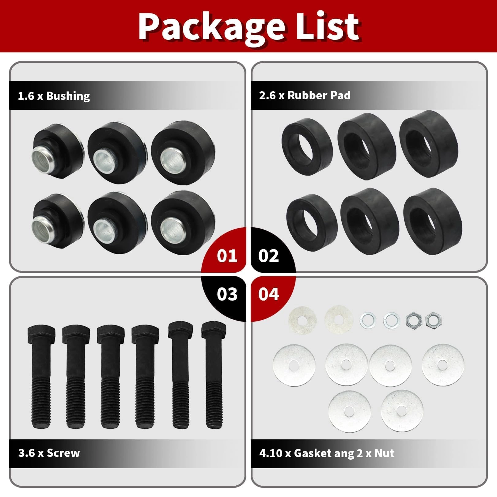 Subframe Body Mount Bushing Kit