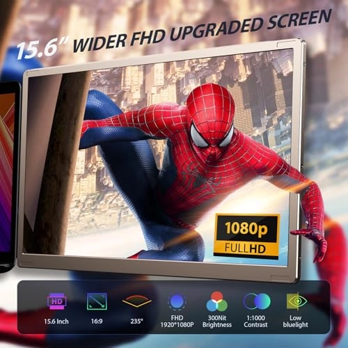 Laptop Screen Monitor Extender - S6 Blue 15.6 Inches 1920x1080