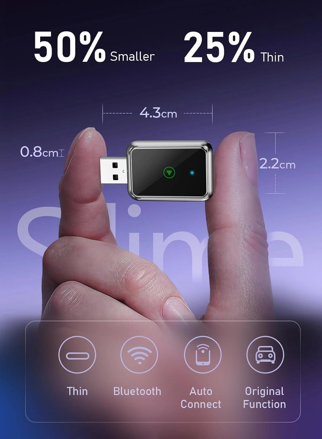 Wireless CarPlay Adapter - iPhone Bluetooth 5.3 USB/Type-C