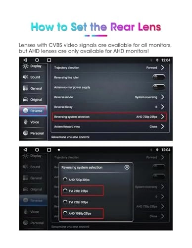 Rear View Parking Camera - Night Vision 1080p/720p