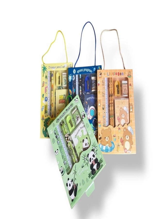 Scale + Pencils + Notepad + Eraser + Sharpener - Set of 4