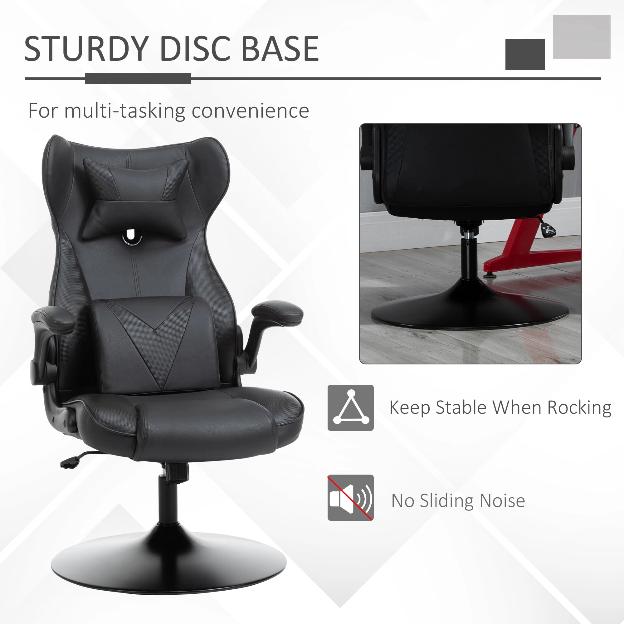 Gaming Chair - Racing Style Lumbar Support Black