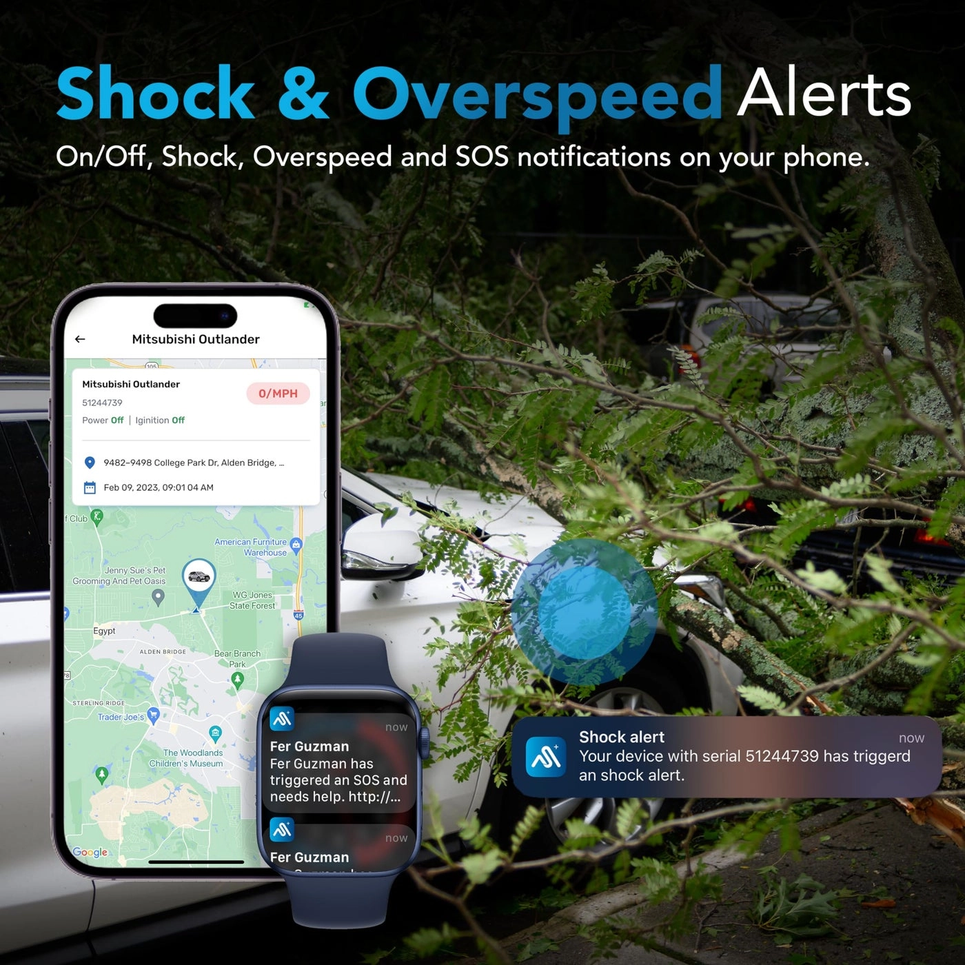GPS Tracker - 4G LTE Real-Time Splashproof Built-in Magnet