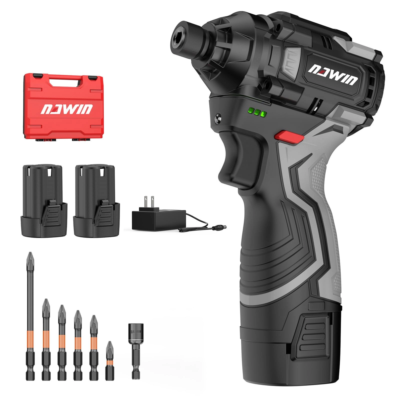NAWIN Cordless Impact Driver Kit - 2.0Ah 16.8V