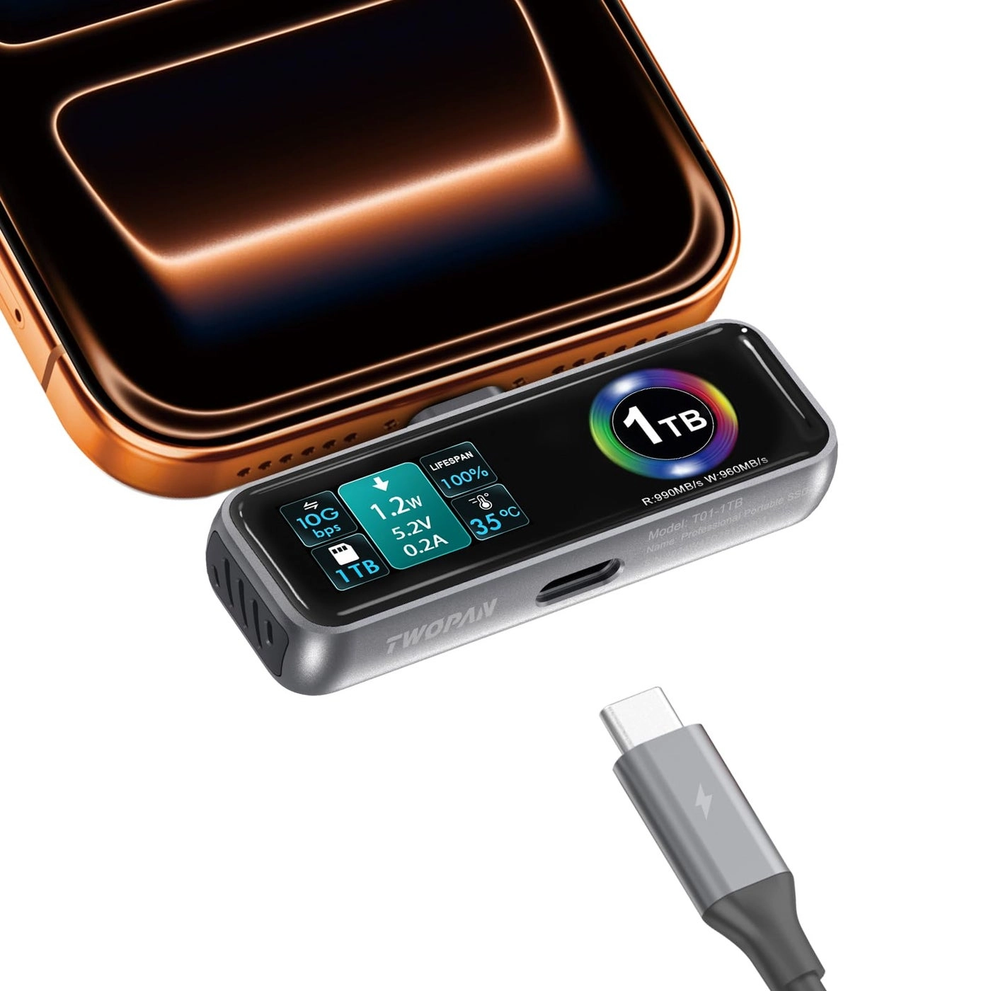 Magnetic Portable iPhone - 1TB SSD