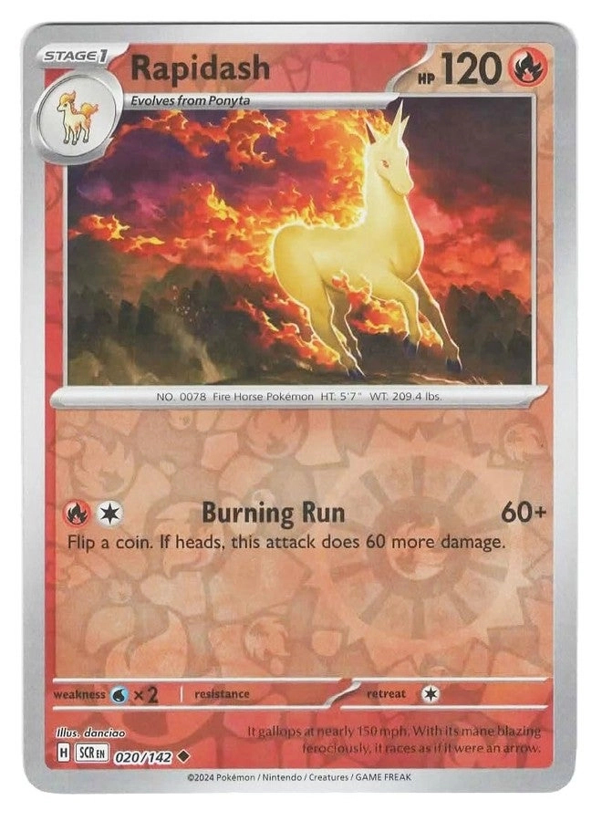 Pokémon Rapidash 020/142 - Stellar Crown Reverse Foil