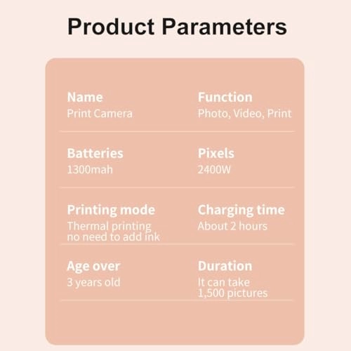 19ABG2 - Wireless Instant Camera Printer Rechargeable