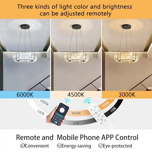 LED Ring Chandelier - min 3.9" to max 78"
