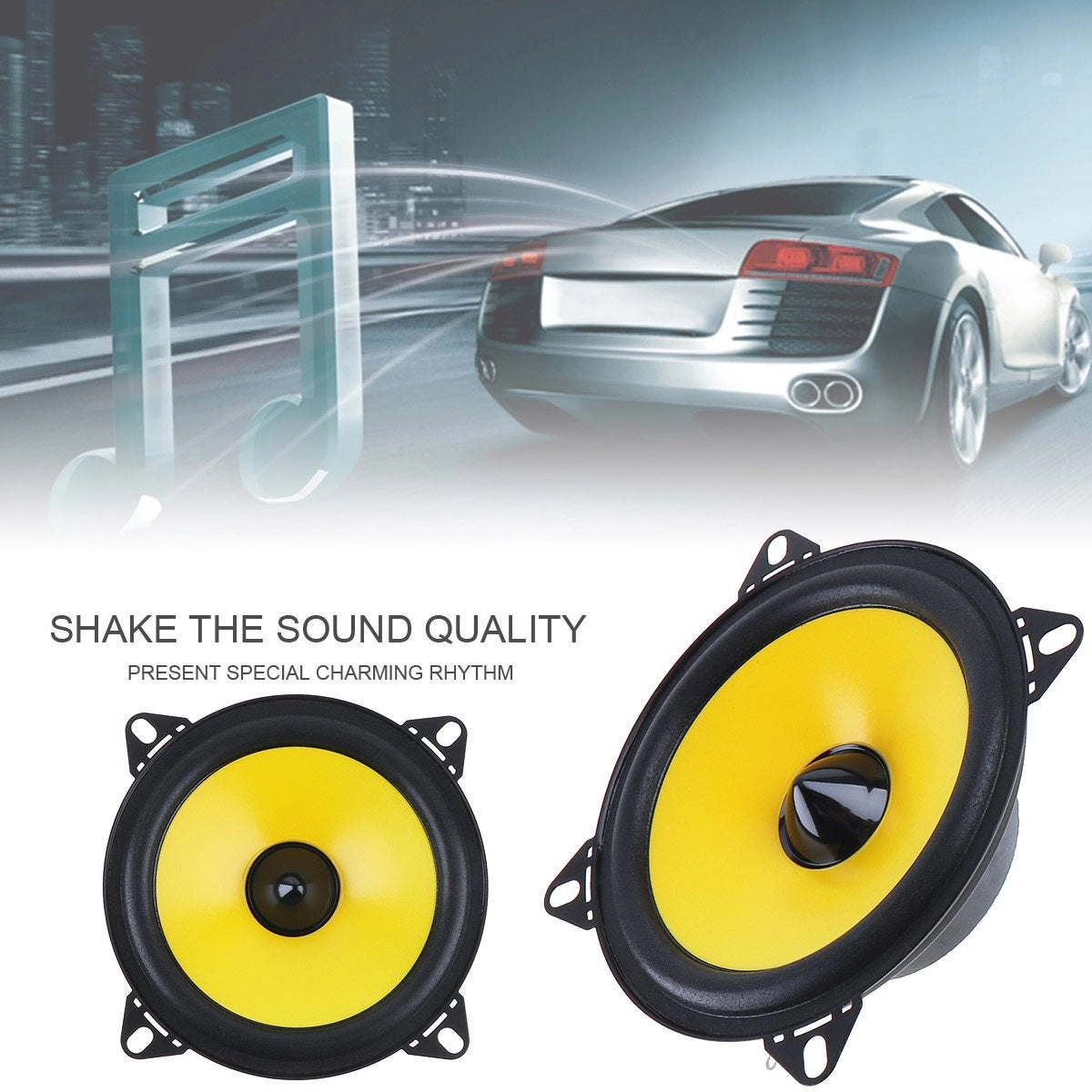 4 inch 2-Way Full Range Car Speaker - 4 Inches Coaxial
