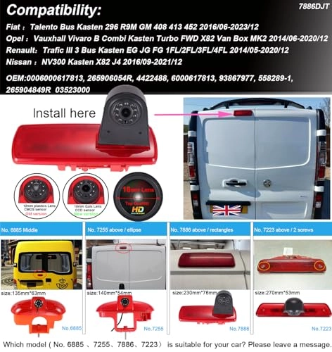 HD IP68 Rear View Camera - Night vision 1280x 720 pixels + 7'' Monitor