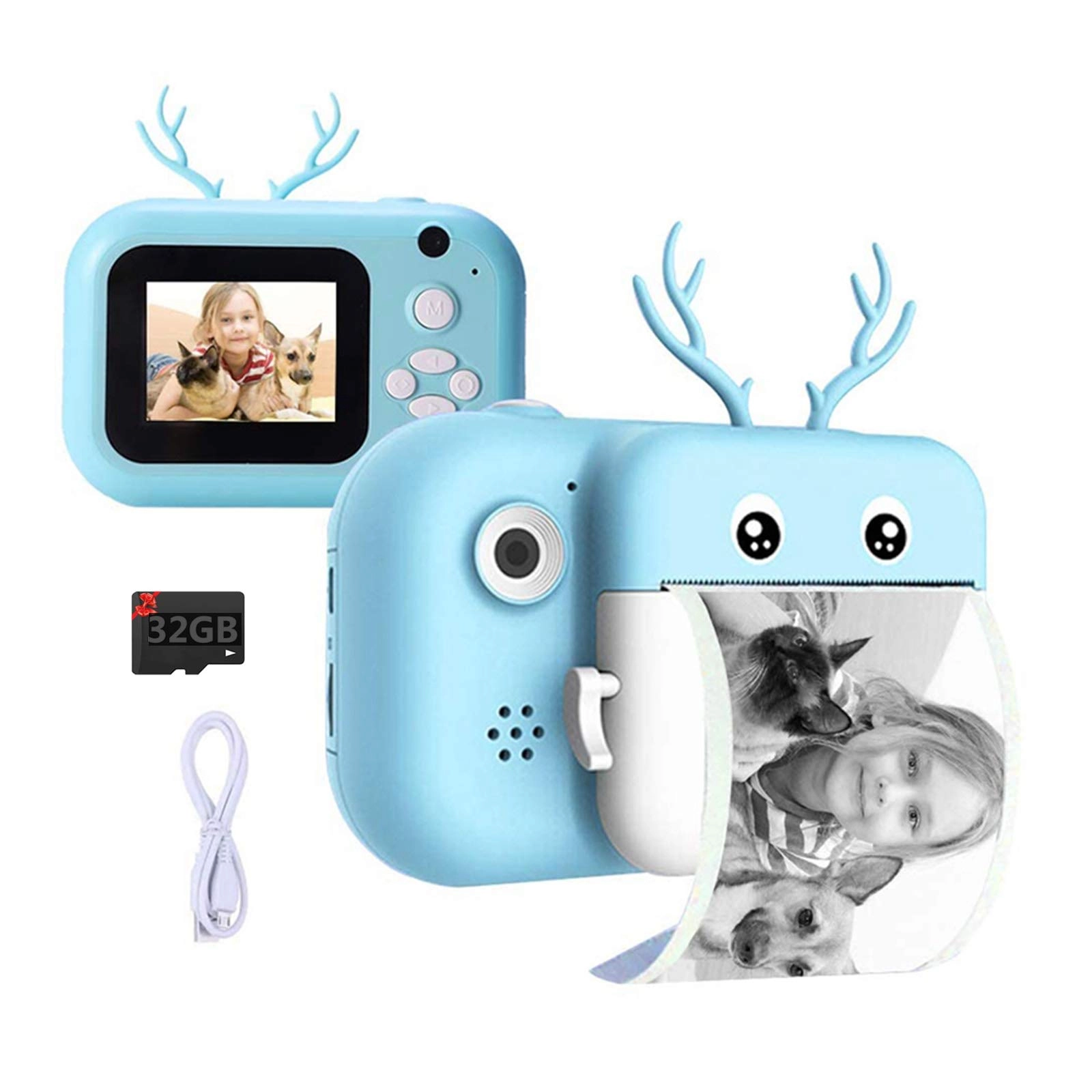 Children Instant Print Camera - 12MP 1080P 32GB