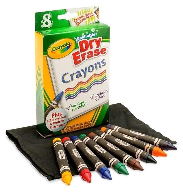 Crayola Dry Erase Large Crayons - 8 Pcs