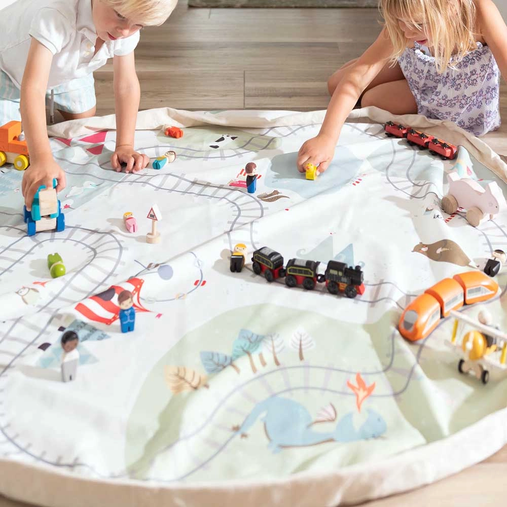 Playmat & Storage Bag - Train Suitable for 1 year & above