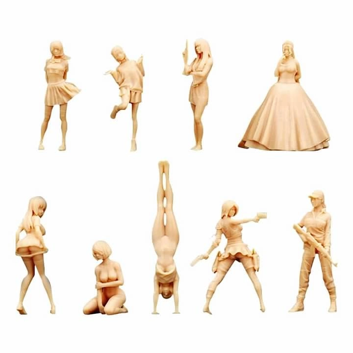 ZEDACA Model Miniature Figure - 9 pieces 1:64 TOMY