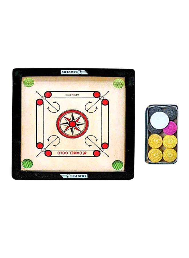 Carrom Board - Wooden + Coins - Plastic