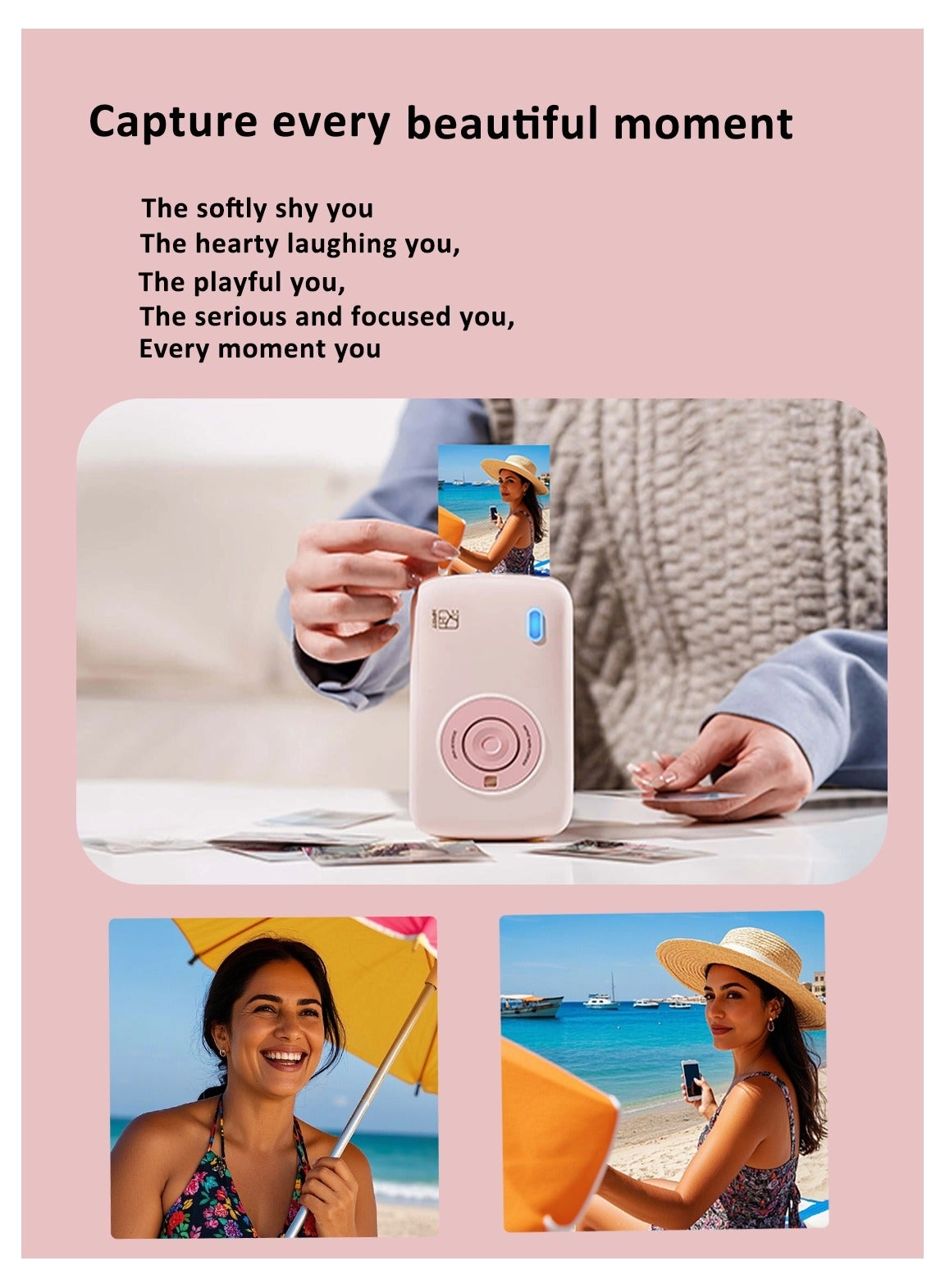 Mini Photo Printer CP2100 - Portable Bluetooth 300DPI