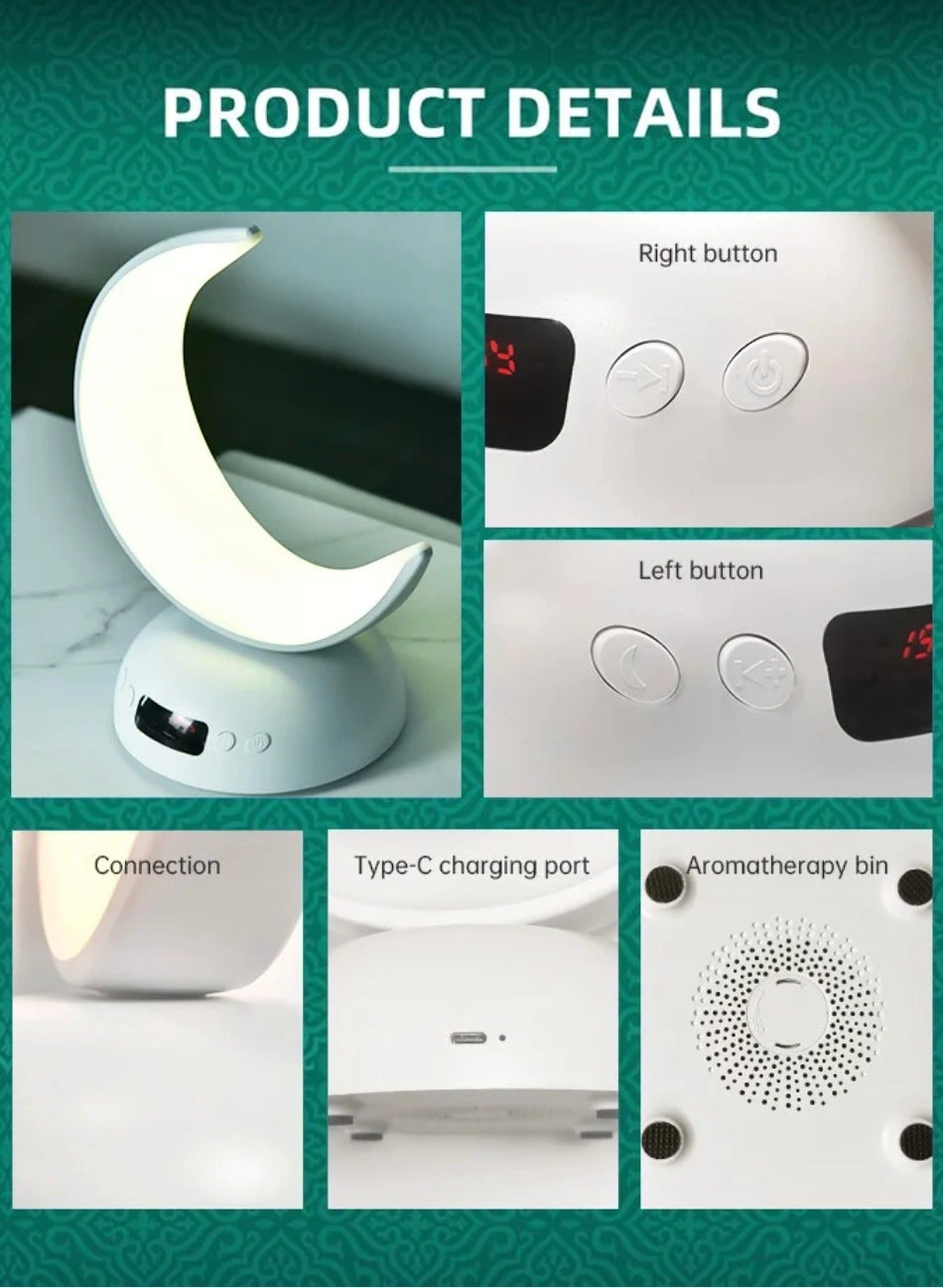 SQ902 - Slim Moon Lamp Qur'an Speaker