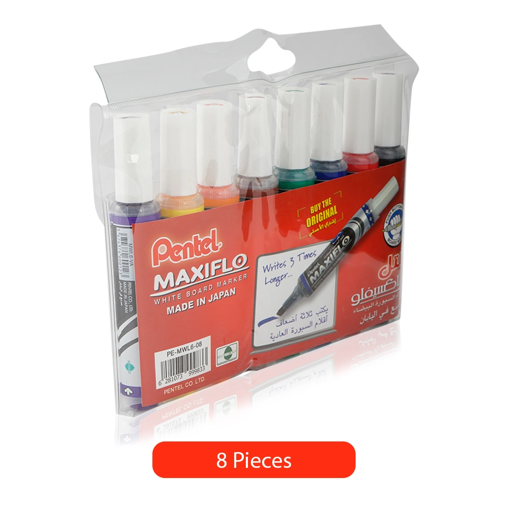 Pentel MaxiFlo Whiteboard Markers - colorful Fine Bullet Point Tip