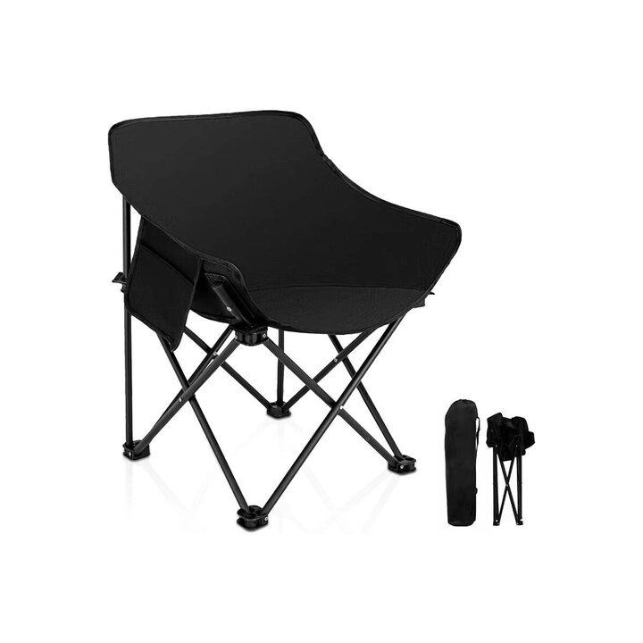 Tradeo Folding Camping Chair - Black Lightweight