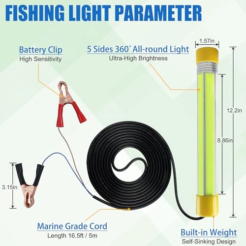 Underwater Fishing Light - 16.5ft power cord
