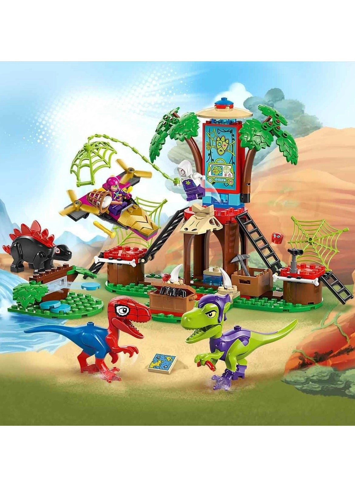 Marvel Spidey and Gobby’s Raptor Battle at Tree House HQ - Spider-Man