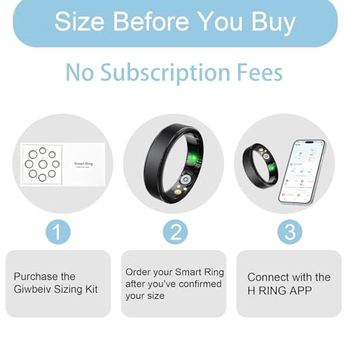 Smart Ring - Health Fitness Tracker Heart Rate Blood Oxygen