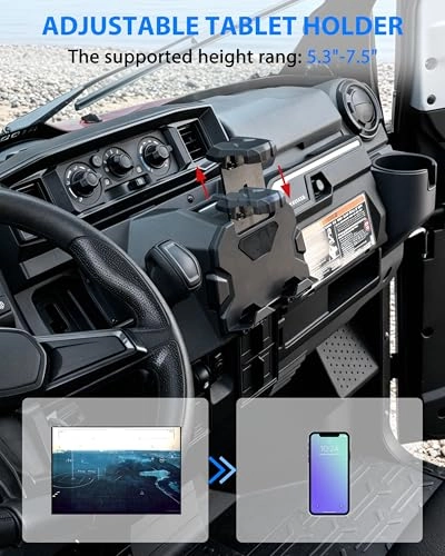 Electronic Device Mounts with Storage Box Organizer Tray - Kawasaki Ridge 2024+