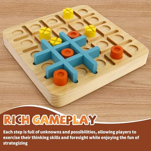 Wooden Tic Tac Toe Game