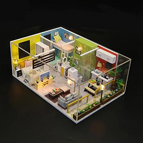 DIY Dollhouse Kit - 30x24.5x27.6 cm LED Light