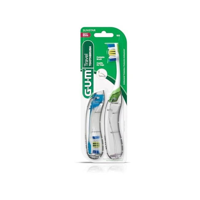 GUM Folding Travel Toothbrush - Soft 2-Piece Pack