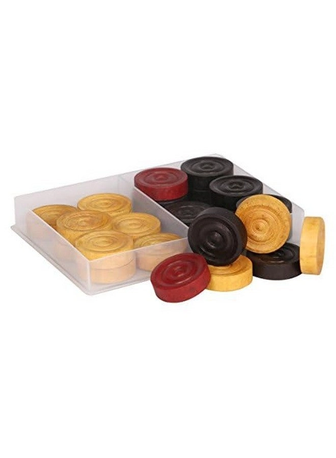 Premia - Carrom Coins Wooden Ashwood Box