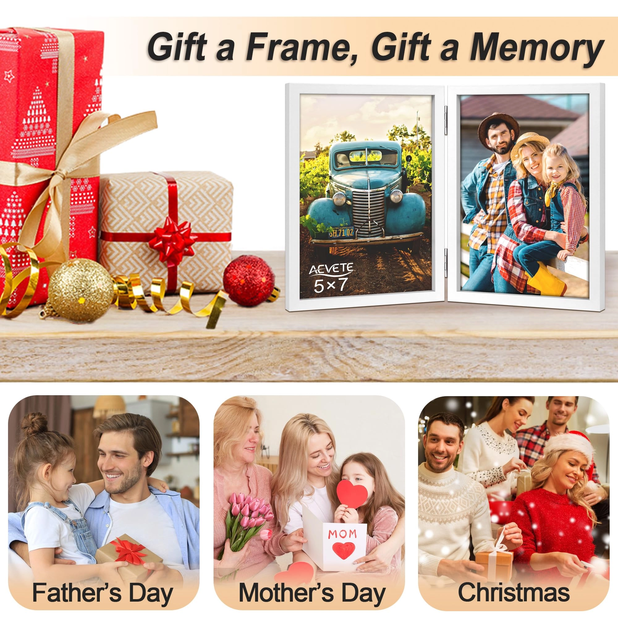 Double Picture Frame - 5x7 two