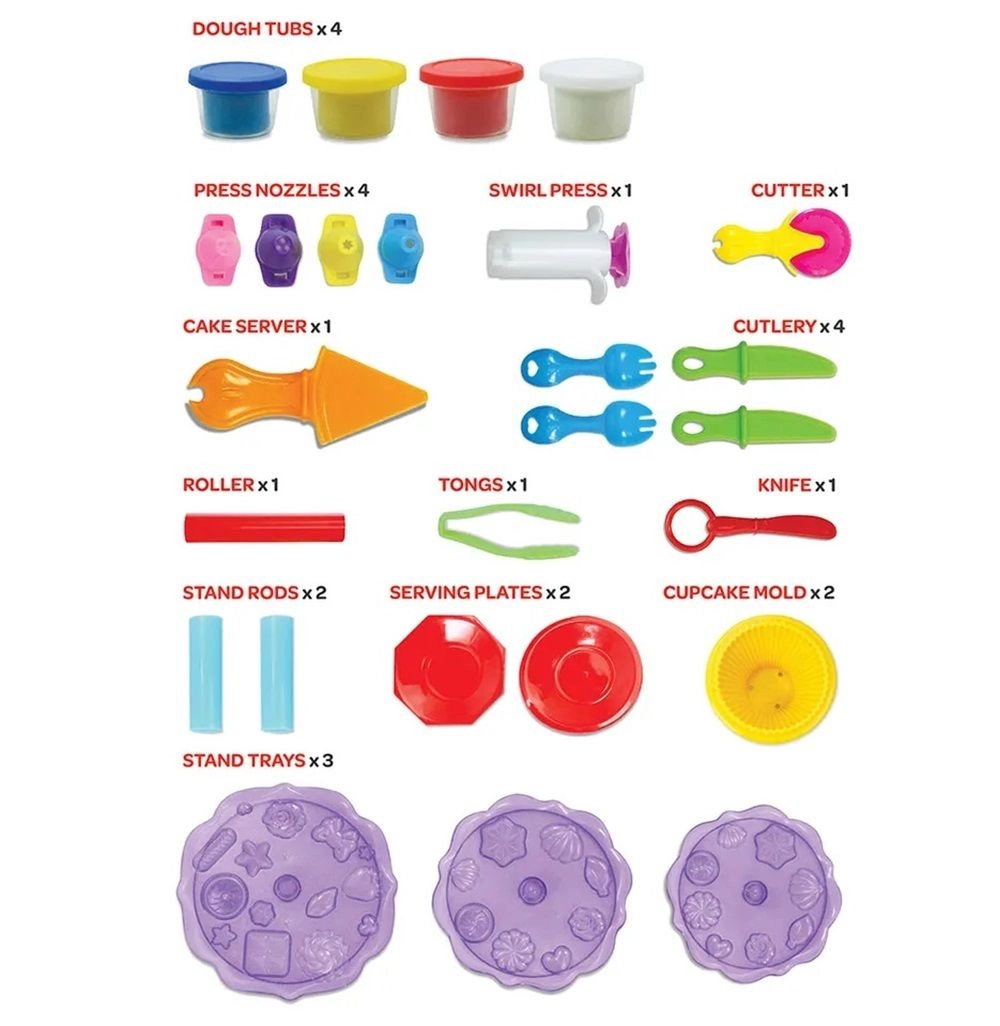 Dough Creation Cup Cake Tower - 3+ 4 pieces