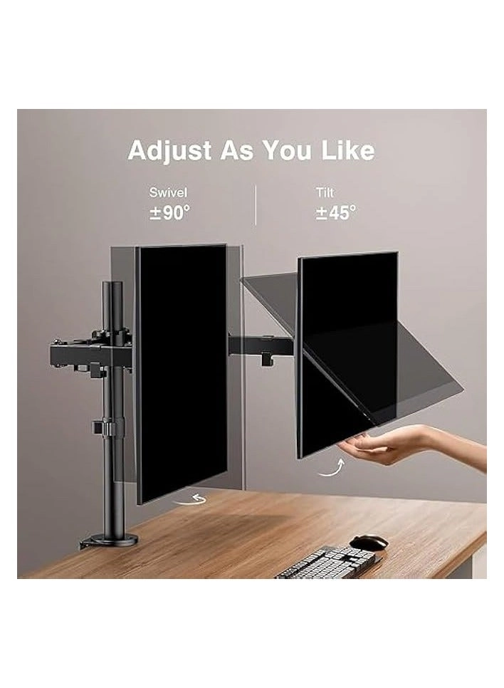 Dual Monitor Mount - 2 Monitors 32 inches 75mm or 100mm